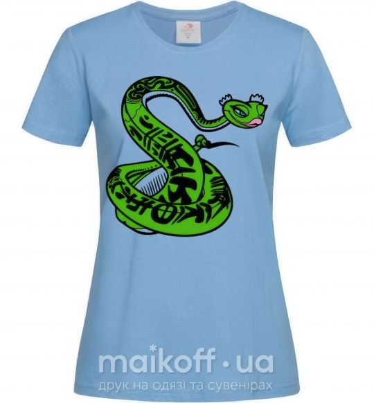 Женская футболка Мастер Змея Голубой фото