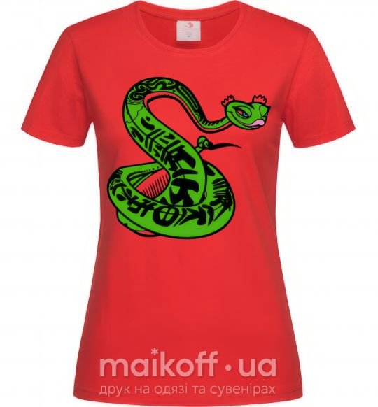 Женская футболка Мастер Змея Красный фото