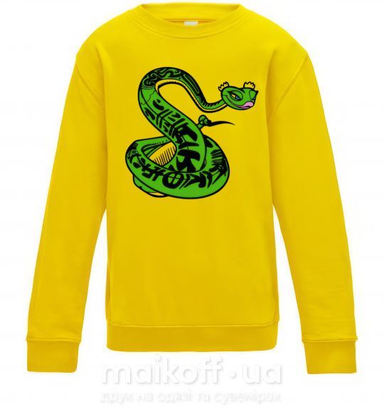 Дитячий світшот Мастер Змея Сонячно жовтий фото