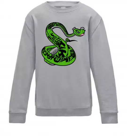 Дитячий світшот Майстер Змія Сірий меланж фото