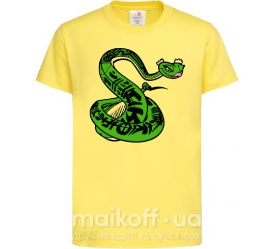 Дитяча футболка Мастер Змея Лимонний фото
