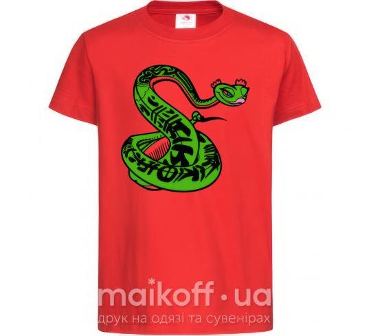 Детская футболка Мастер Змея Красный фото