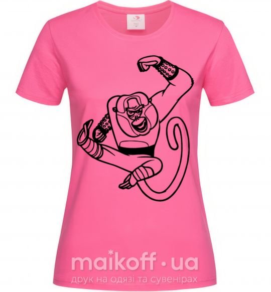 Женская футболка Мастер Обезьяна Ярко-розовый фото