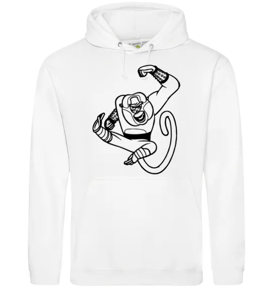 Чоловіча толстовка (худі) Майстер Мавпа Білий фото