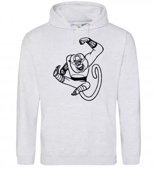 Чоловіча толстовка (худі) Майстер Мавпа Сірий меланж фото