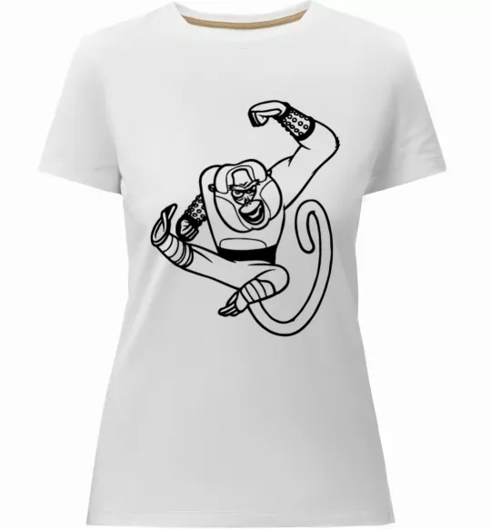 Жіноча преміум футболка Майстер Мавпа Білий фото