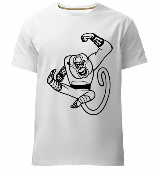 Мужская премиум футболка Майстер Мавпа Белый фото