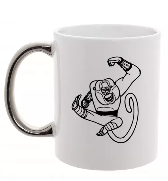 Чашка с цветной ручкой Майстер Мавпа Серебро фото