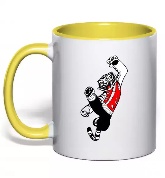 Чашка с цветной ручкой Майстер Тигриця Солнечно желтый фото