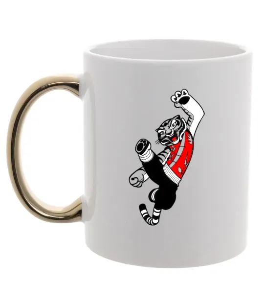 Чашка с цветной ручкой Майстер Тигриця Золото фото