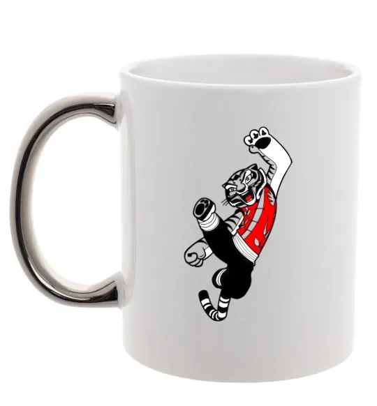 Чашка с цветной ручкой Майстер Тигриця Серебро фото