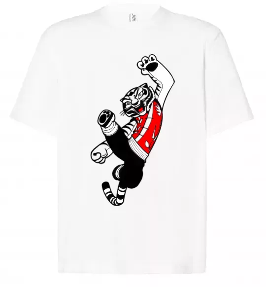 Футболка Оверсайз Майстер Тигриця Білий фото