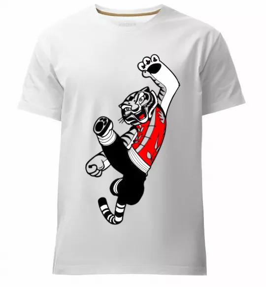 Мужская премиум футболка Майстер Тигриця Белый фото