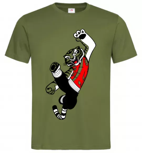 Чоловіча футболка Майстер Тигриця Оливковий фото