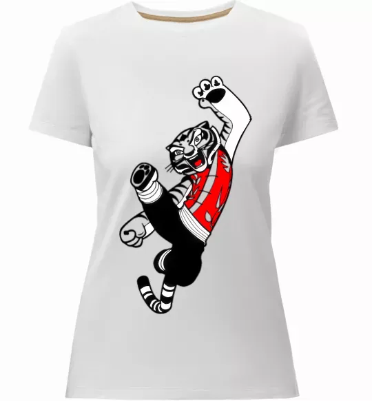 Жіноча преміум футболка Майстер Тигриця Білий фото