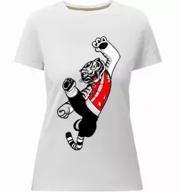 Женская премиум футболка GANGSTA PANDA Белый фото