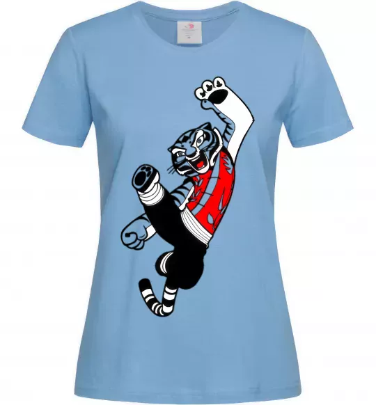 Жіноча футболка Майстер Тигриця Блакитний фото