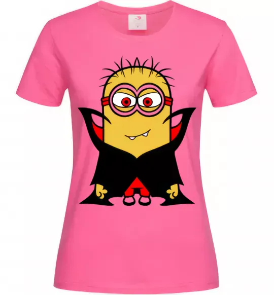 Женская футболка Посіпака Дракула Ярко-розовый фото