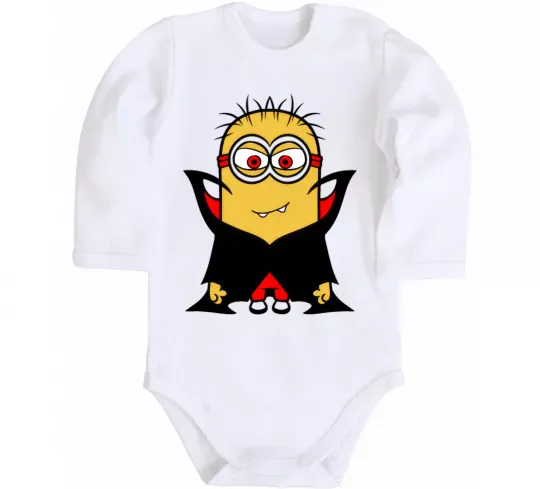 Детский боди Посіпака Дракула Белый фото