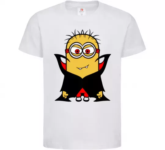 Дитяча футболка Посіпака Дракула Білий фото