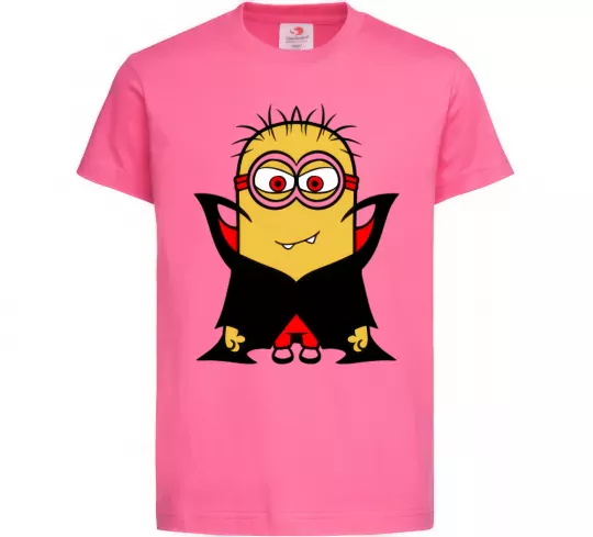 Дитяча футболка Посіпака Дракула Яскраво-рожевий фото