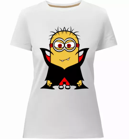 Жіноча преміум футболка Посіпака Дракула Білий фото