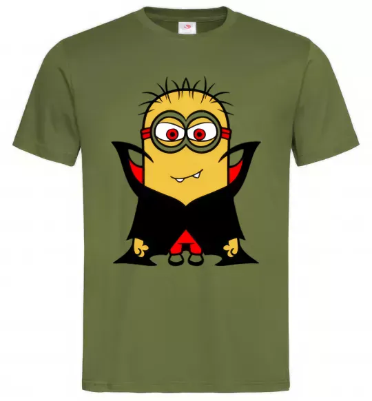 Чоловіча футболка Посіпака Дракула Оливковий фото