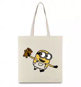 Эко-сумка Міньйон та багато бананів Бежевый фото