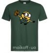 Мужская футболка Посіпака з ведмедиком Темно-зеленый фото