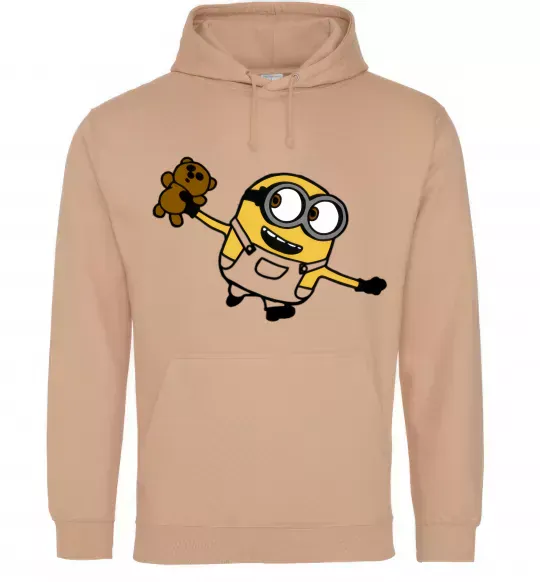 Чоловіча толстовка (худі) Посіпака з ведмедиком Пісочний фото