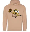 Чоловіча толстовка (худі) Посіпака з ведмедиком Пісочний Чоловіча толстовка (худі) Посіпака з ведмедиком Пісочний фото