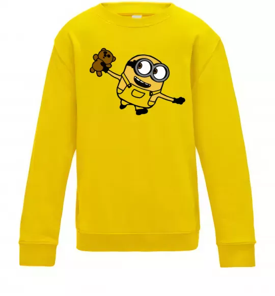 Детский Свитшот Посіпака з ведмедиком Солнечно желтый фото