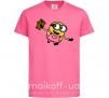 Детская футболка Посіпака з ведмедиком Ярко-розовый фото
