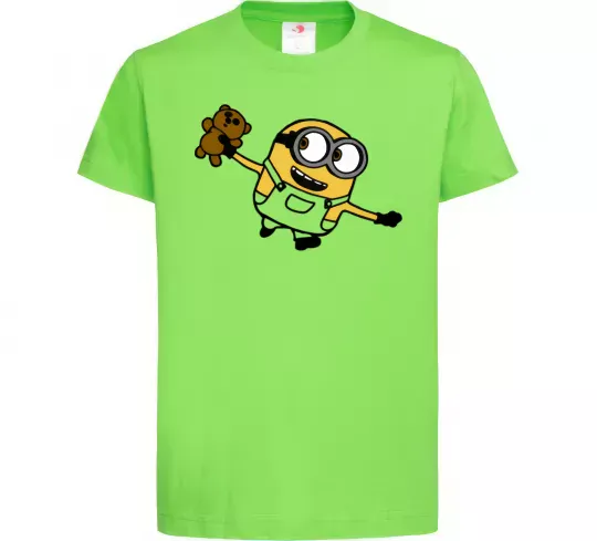 Детская футболка Посіпака з ведмедиком Лаймовый фото