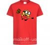 Детская футболка Посіпака з ведмедиком Красный фото