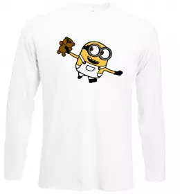 Лонгслив Посіпака з ведмедиком Белый фото