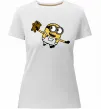 Жіноча преміум футболка Посіпака з ведмедиком Білий фото