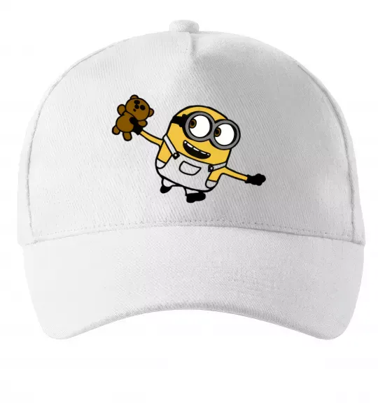 Кепка Посіпака з ведмедиком Білий фото