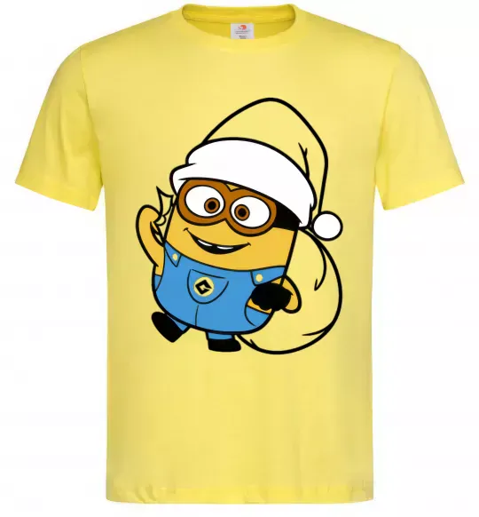 Чоловіча футболка Посіпака Новий Рік Лимонний фото