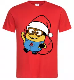 Чоловіча футболка Посіпака Новий Рік Червоний фото