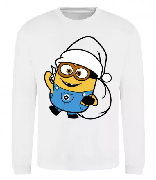 Світшот Посіпака Новий Рік Білий фото