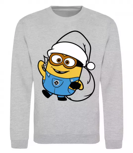 Світшот Посіпака Новий Рік Сірий меланж фото