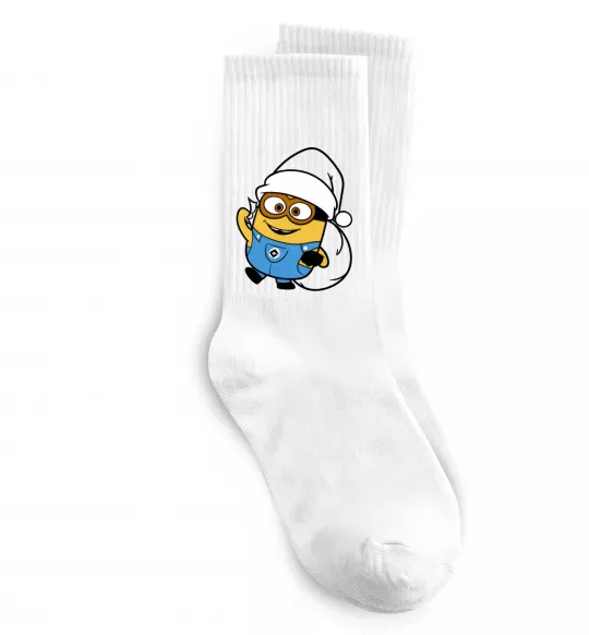 Шкарпетки Посіпака Новий Рік Білий фото