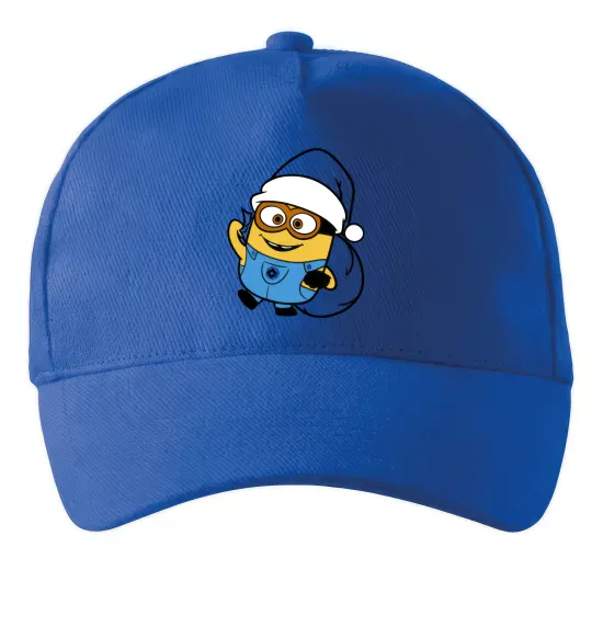 Кепка Посіпака Новий Рік Ярко-синий фото