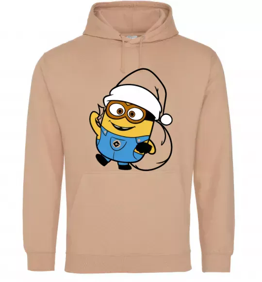 Чоловіча толстовка (худі) Посіпака Новий Рік Пісочний фото