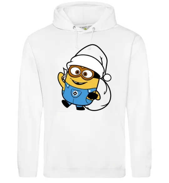 Женская толстовка (худи) Посіпака Новий Рік Белый фото