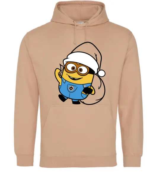 Женская толстовка (худи) Посіпака Новий Рік Песочный фото