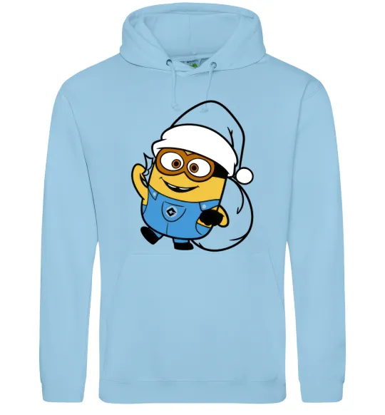 Женская толстовка (худи) Посіпака Новий Рік Голубой фото