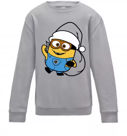Детский Свитшот Посіпака Новий Рік Серый меланж фото