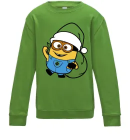 Детский Свитшот Посіпака Новий Рік Лаймовый фото